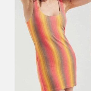 Urban Outfitters ECOTE Striped Terrycloth Mini Tank Dress Swim Cover Size M NWT